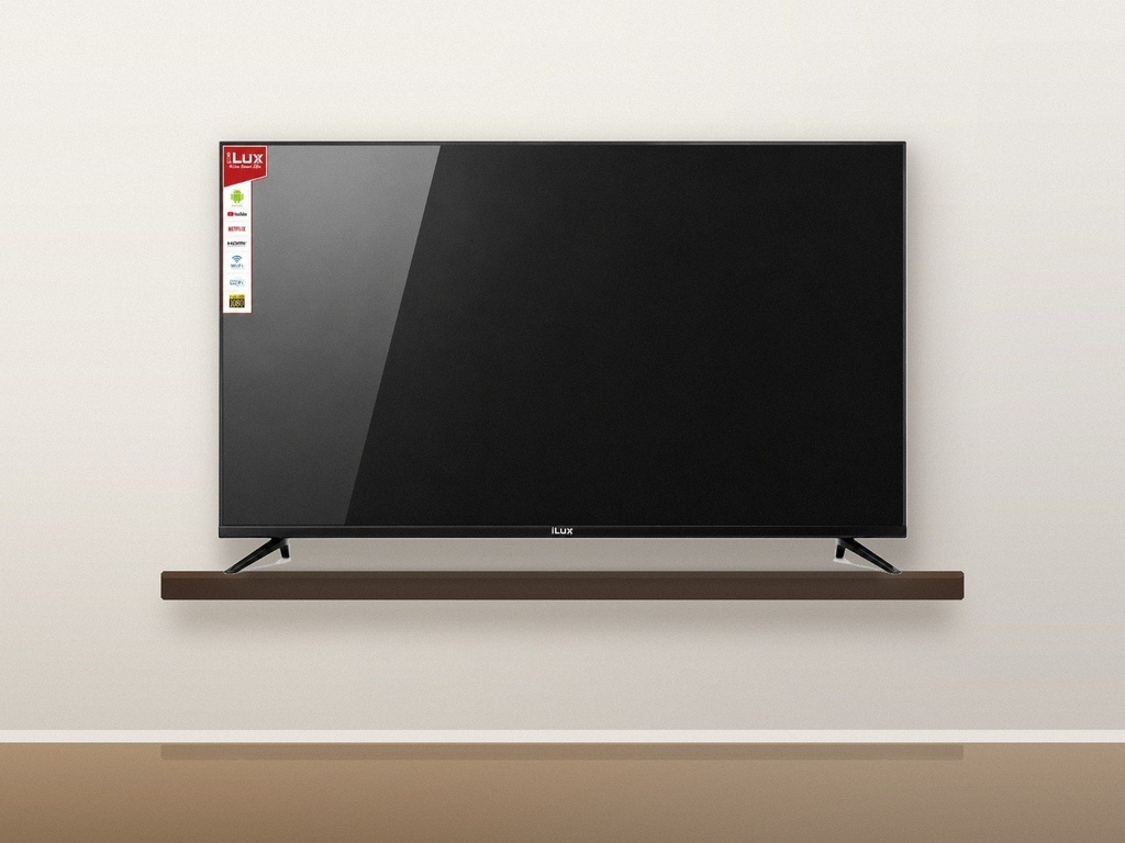 iLux TV LED 43 pouces Smart - installe sur meuble mural
