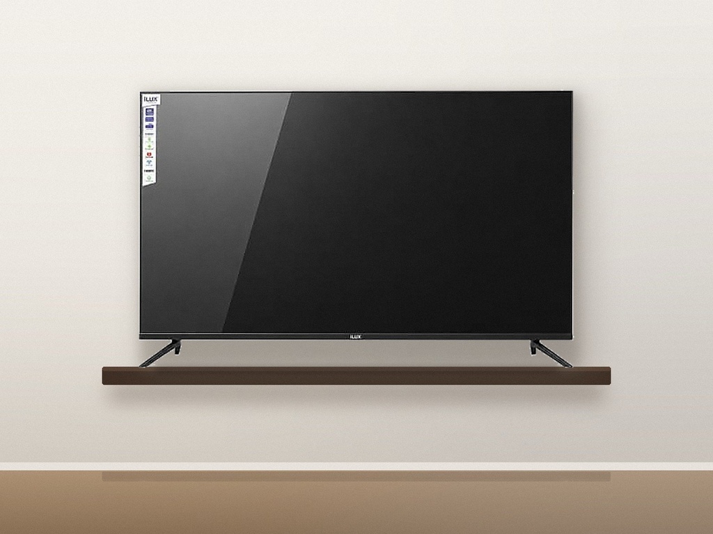 iLux TV 85 pouces - installe sur meuble mural