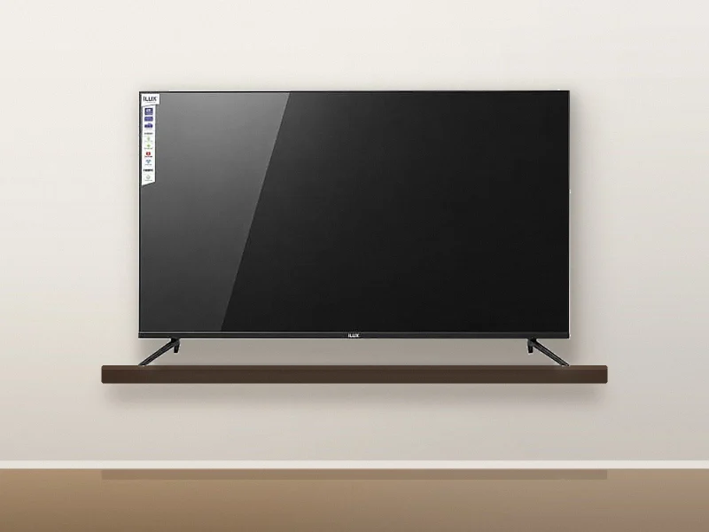 iLux TV 85 pouces - installe sur meuble mural