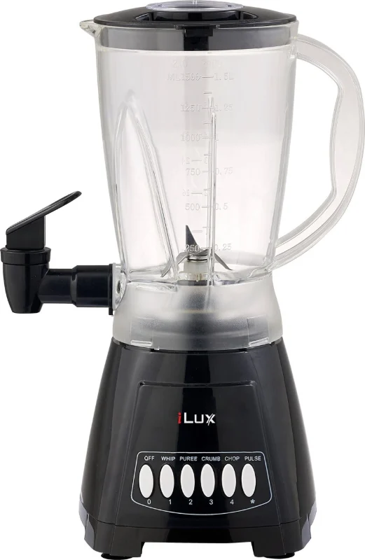 [244157] ILUX Blender Avec Distributeur de Jus - LX-2827D - 4 Vitesses + Pulse - 300W - 1.5L