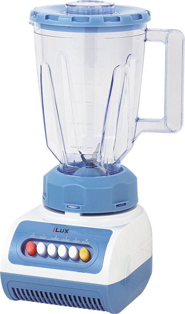 [244086] iLux Blender Avec Grinder 2 en 1 - LX-999 - 4 Vitesses + Pulse - 300W - 1.5L