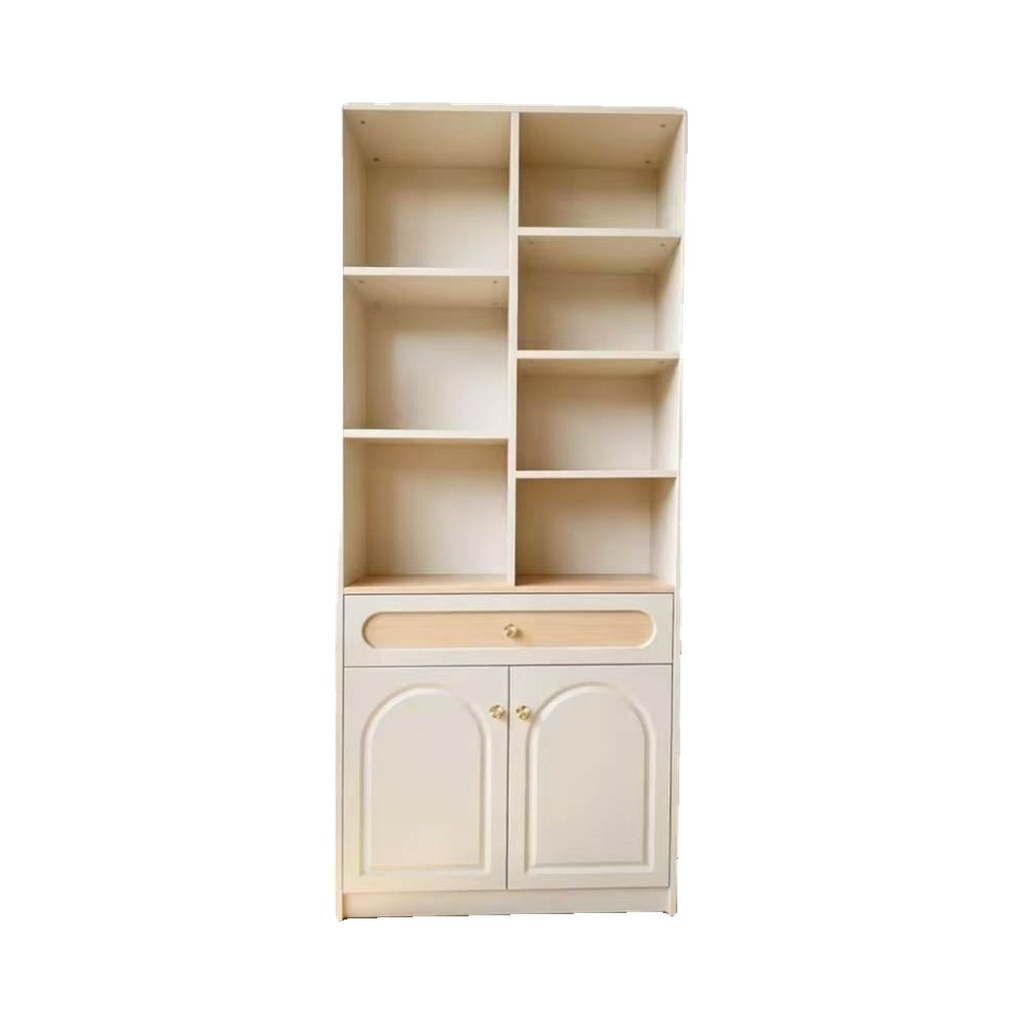 Bibliothèque JD-B36 crème & bois 80*30*190
