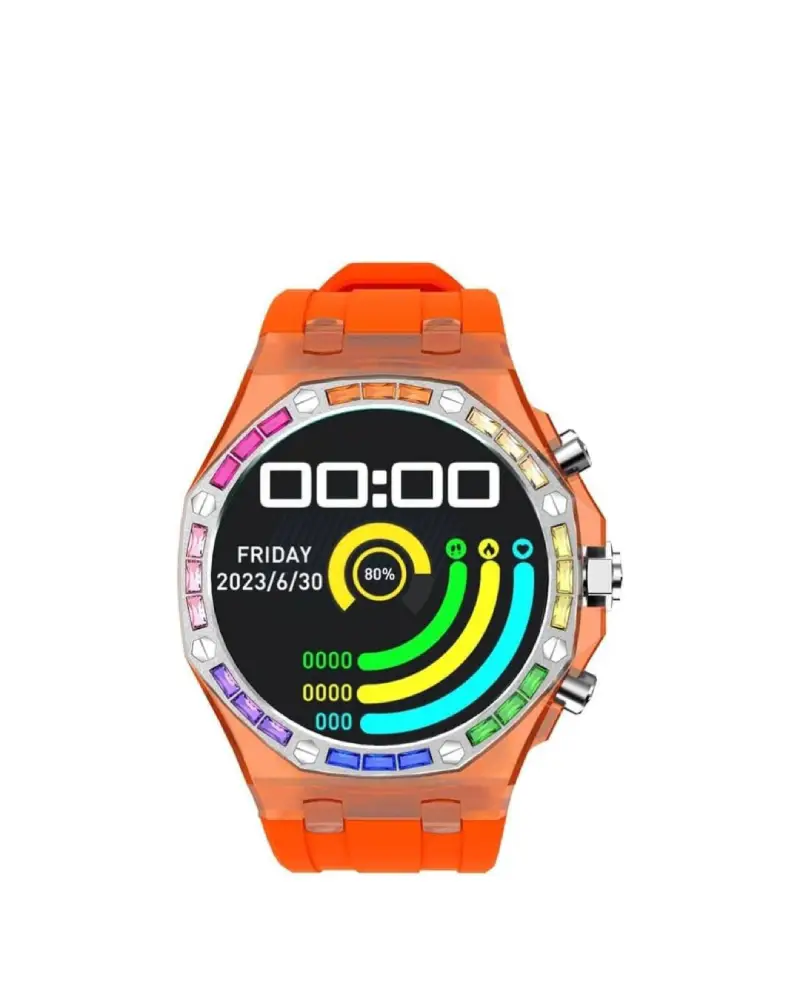 [PORO0093] Montre connectée Porodo Transparent Cristallo AP, écran AMOLED 1,43