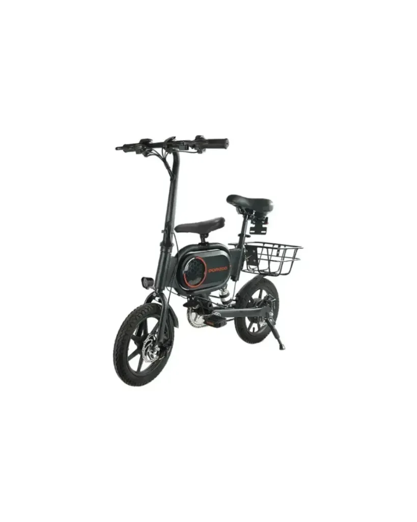 [PORO0097] Vélo électrique urbain pliable Porodo Lifestyle (Noir) — moteur 36V / 350W, roues 14