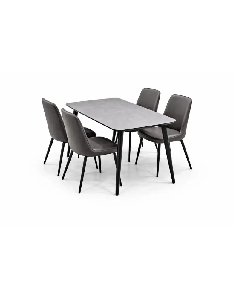 Salle à Manger Moderne 4 Places – Table et Chaises Assorties