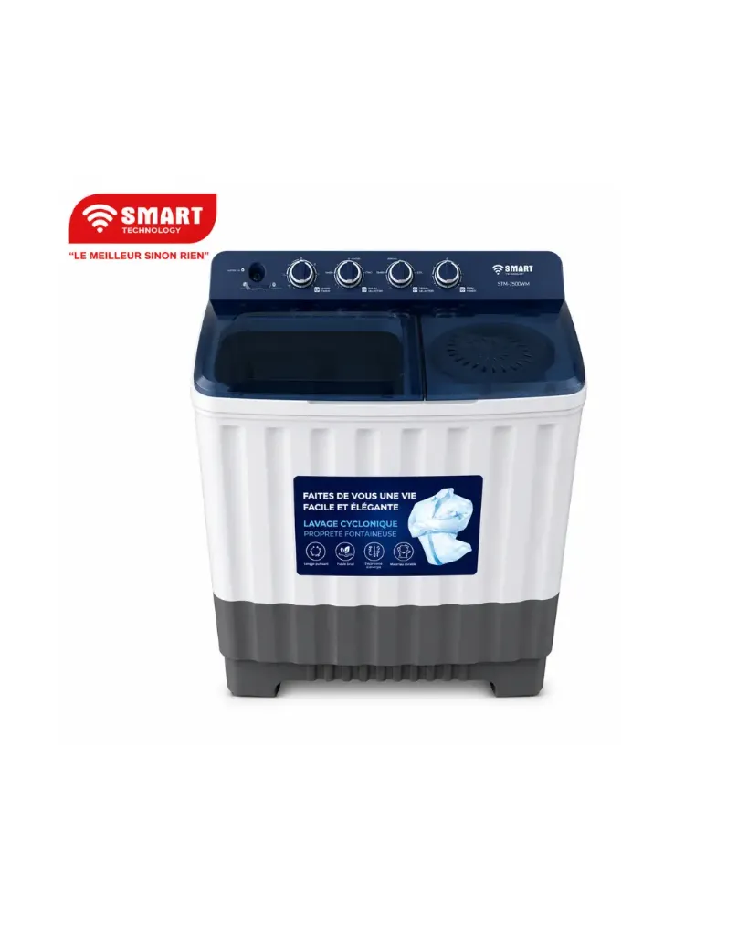 Machine à laver SMART TECHNOLOGY 20 kg semi-automatique double bac