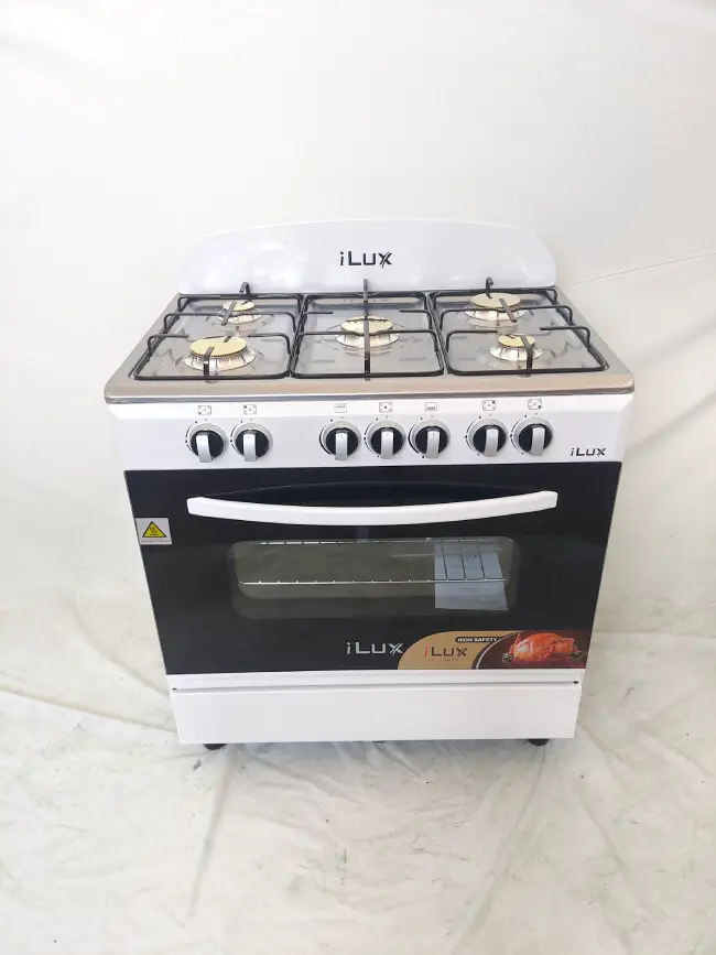 [177006] iLUX Cuisinière à Gaz 5 Feux - LXG-70W - Blanc