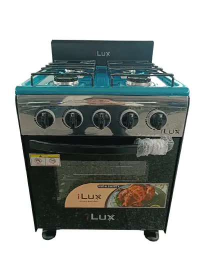 iLUX Cuisinière à Gaz 4 Feux - LXG-15S - Inox