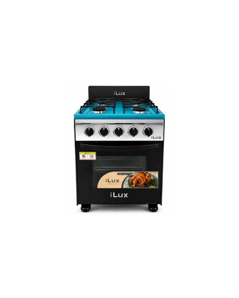 iLUX Cuisinière à Gaz 4 Feux - LXG-15S - Inox