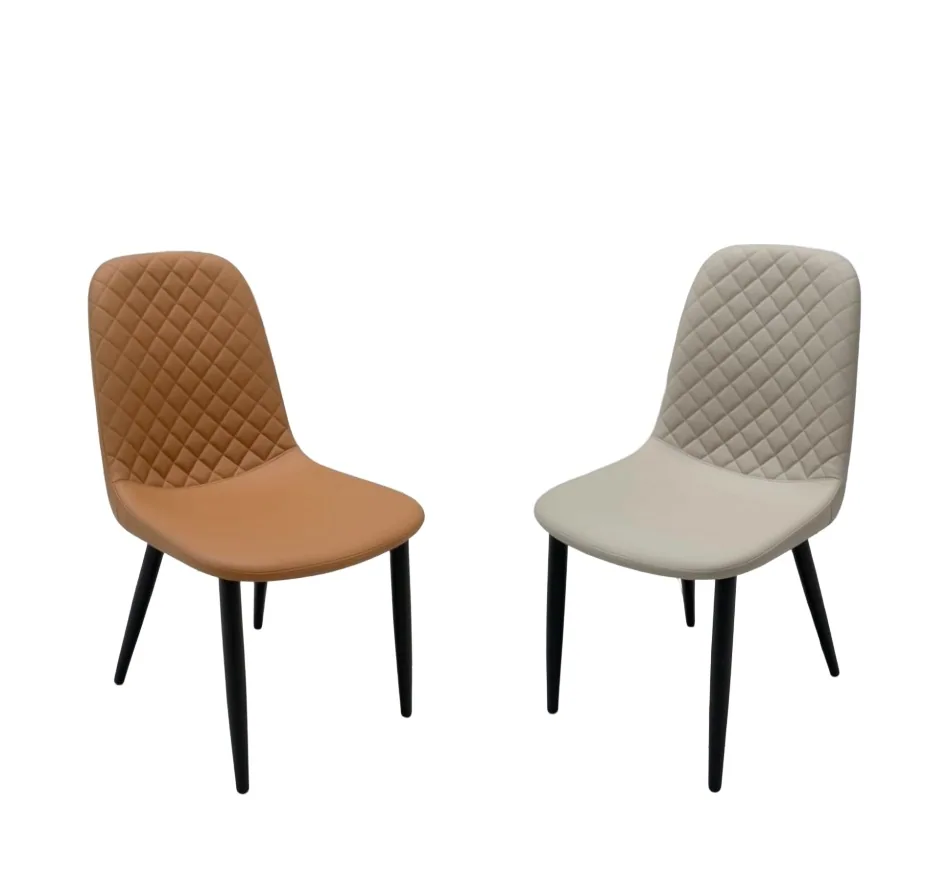 Chaise en maille matelassée (orange / beige)