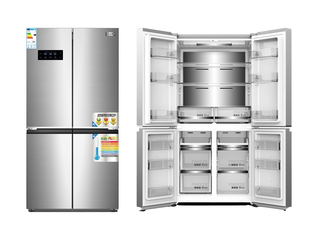 [288088] iLUX Réfrigérateur Américain 4 Battants - 595L - ILFA595