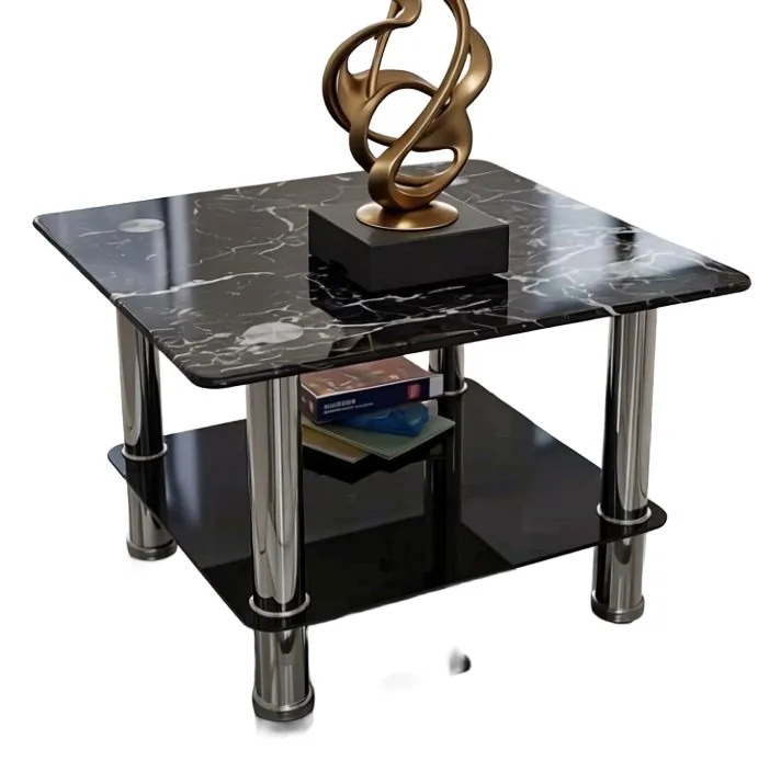 Table basse marbre noir 601# 60*60