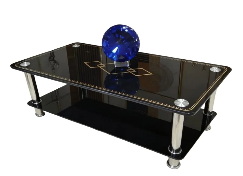Table basse verre noir 817 110*55*42