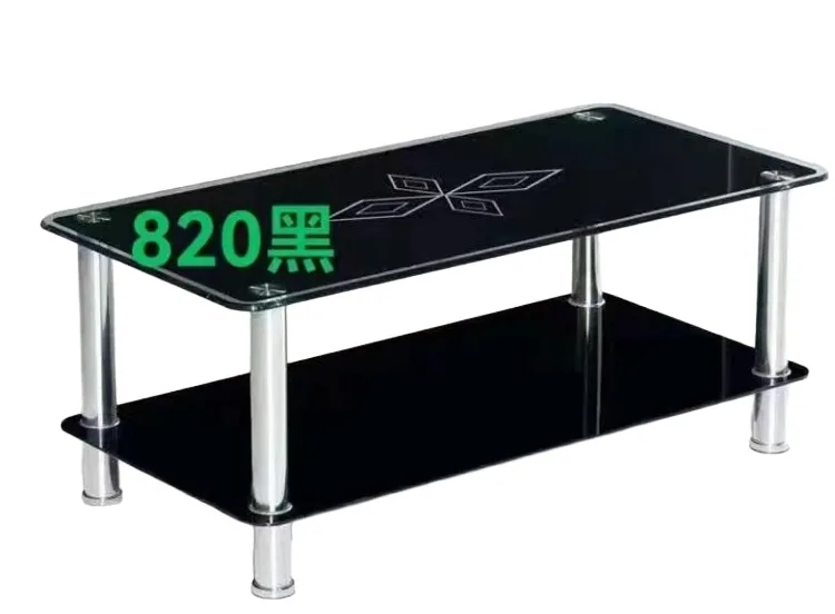 [MOB-820] Table basse verre noir 820 80*45*40