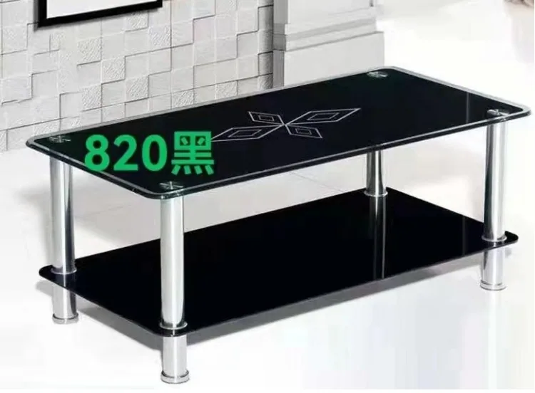 Table basse verre noir 820 80*45*40