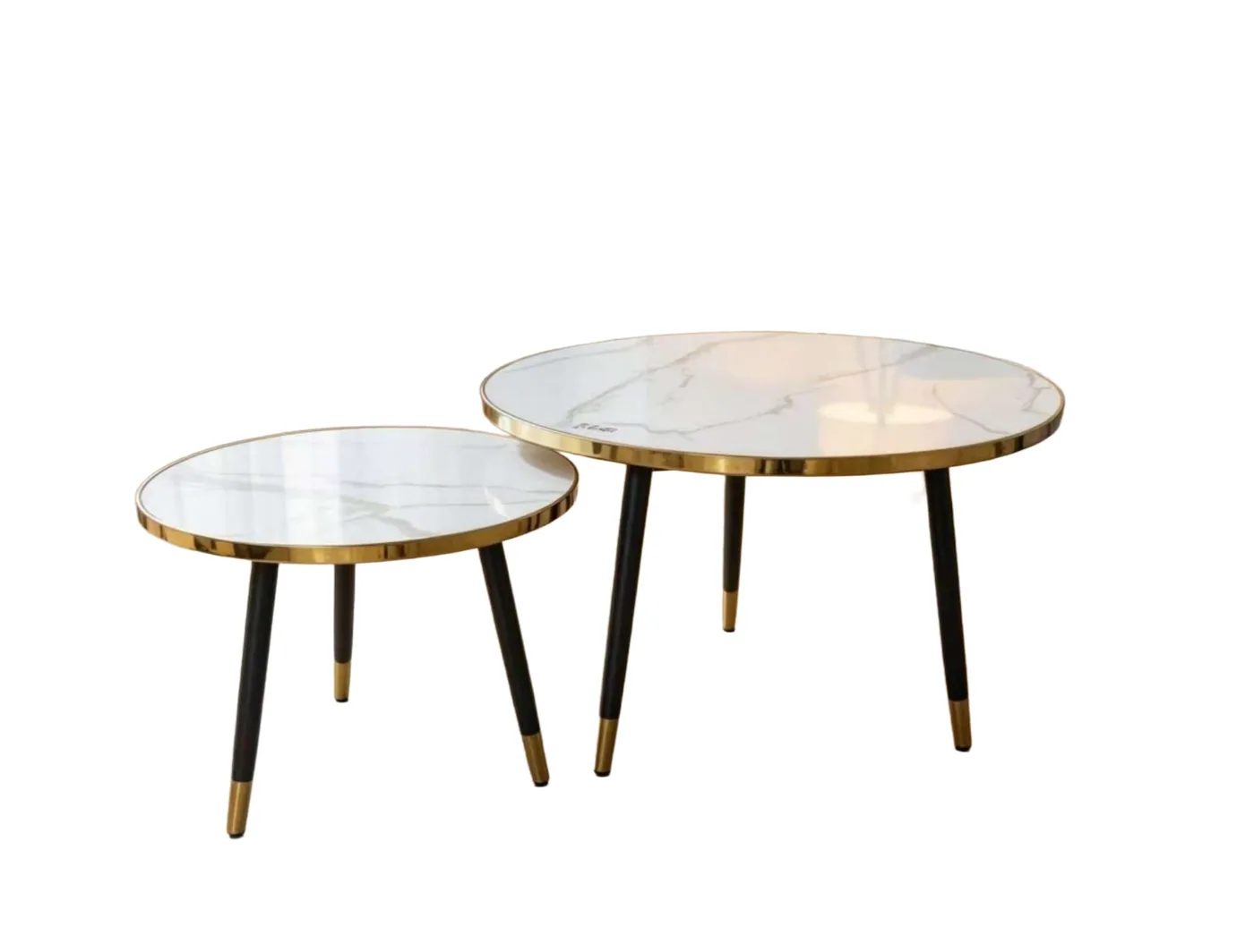 Tables gigognes marbre blanc E10W 70+50