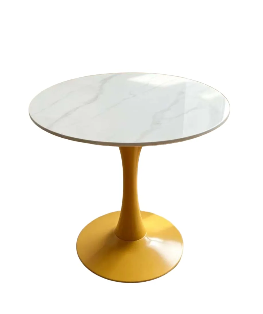 [MOB-BLC-616] Table ronde marbre pied doré BLC-616 70*70