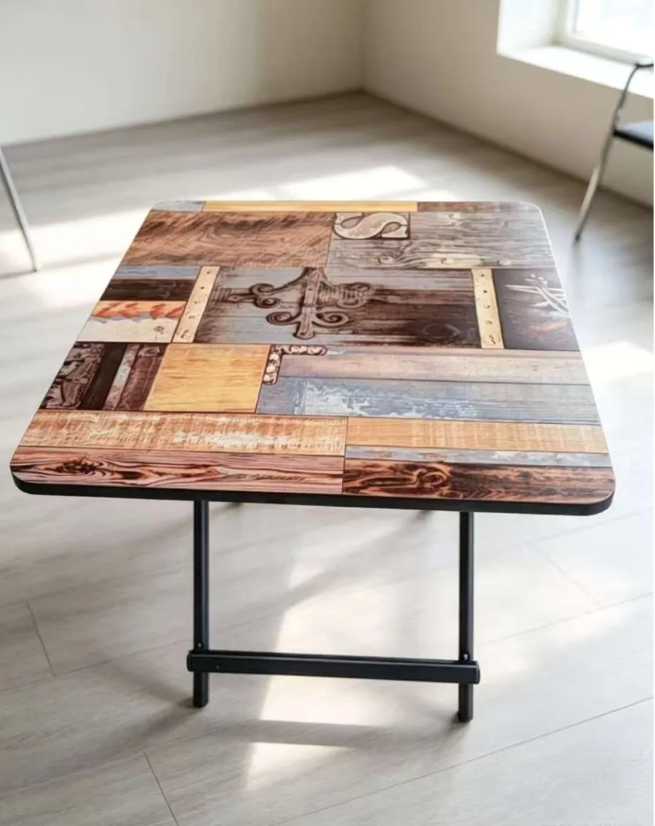 [MOB-TP03] Table pliante motif bois TP03 60*60