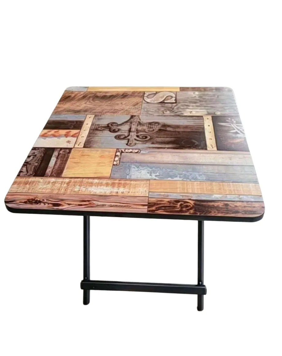 Table pliante motif bois TP03 60*60