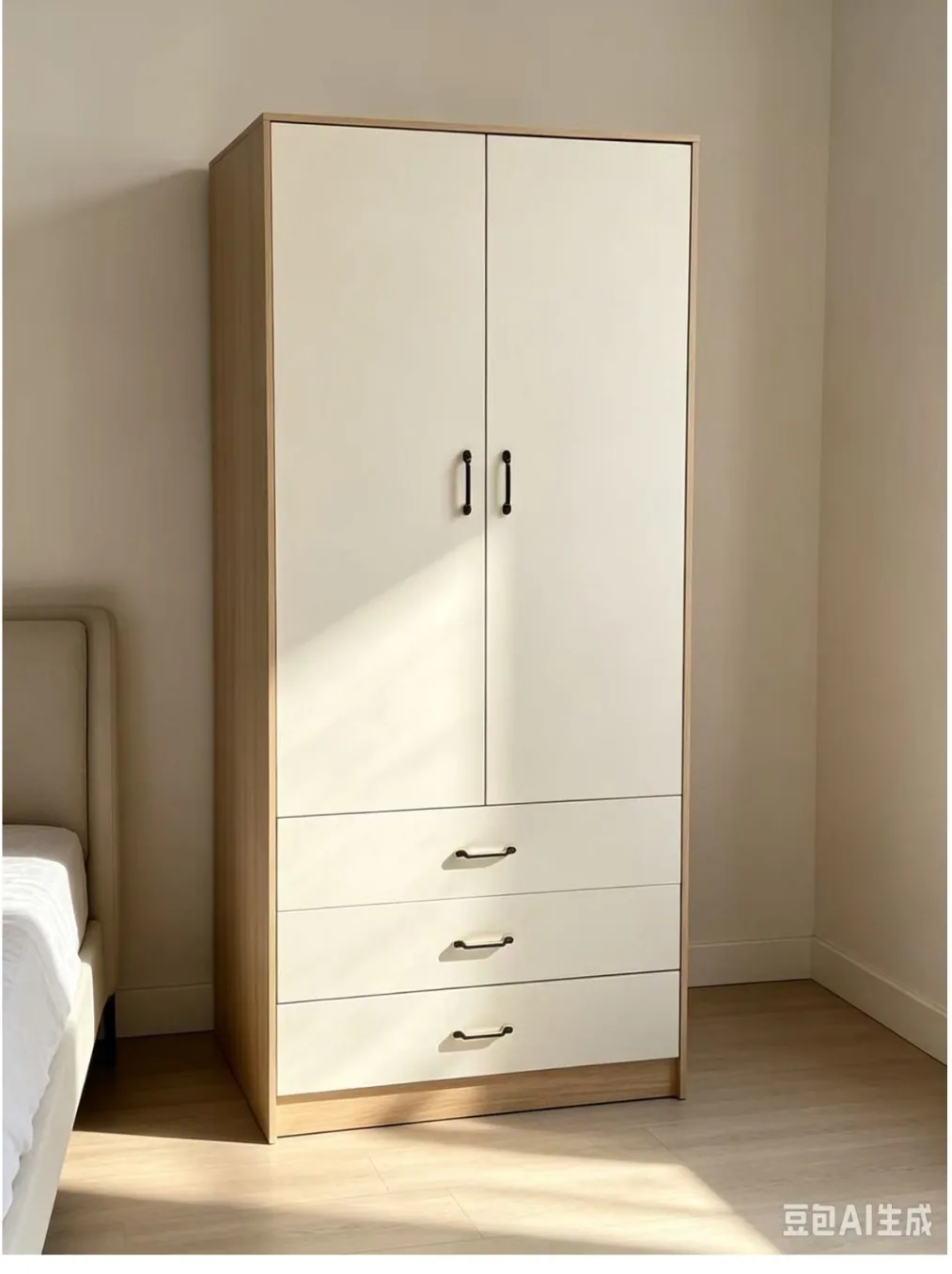 [MOB-JDYG-81] Armoire 2 portes 3 tiroirs JDYG-81 180*80*40