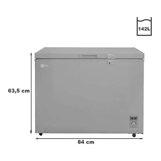 [CFATL-220] ATL - CONGELATEUR HORIZONTAL 142L INOX-SILVER