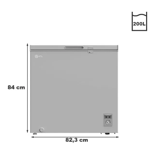 [CFATL-320] ATL - CONGELATEUR HORIZONTAL 200L INOX-SILVER