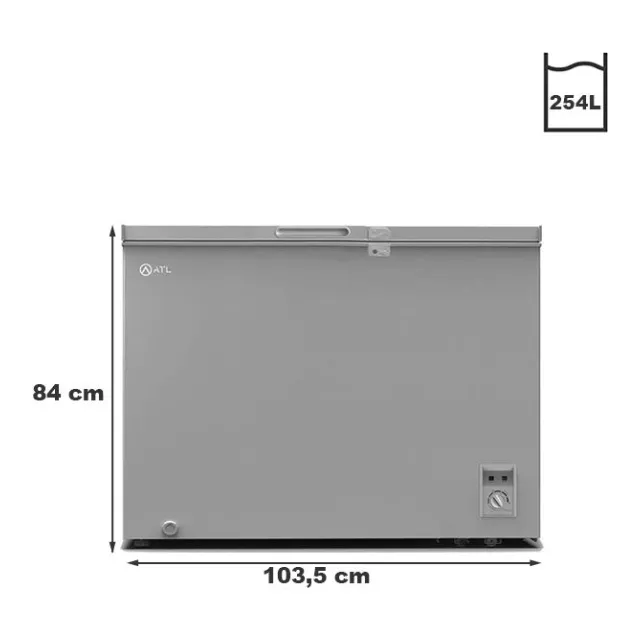 [CFATL-370] ATL - CONGELATEUR HORIZONTAL 254L INOX-SILVER