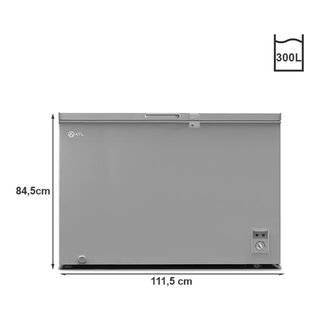 [CFATL-420] ATL - CONGELATEUR HORIZONTAL 300L INOX-SILVER