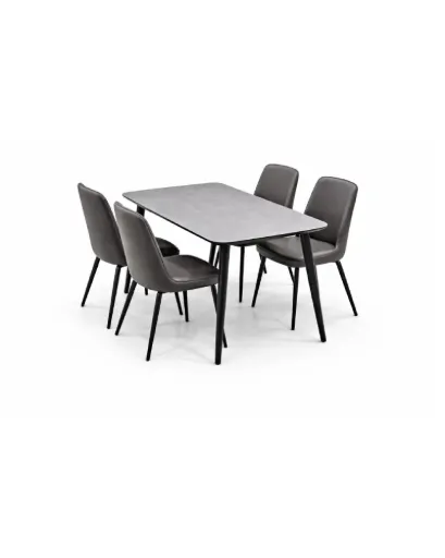 Salle à Manger Moderne 4 Places – Table et Chaises Assorties