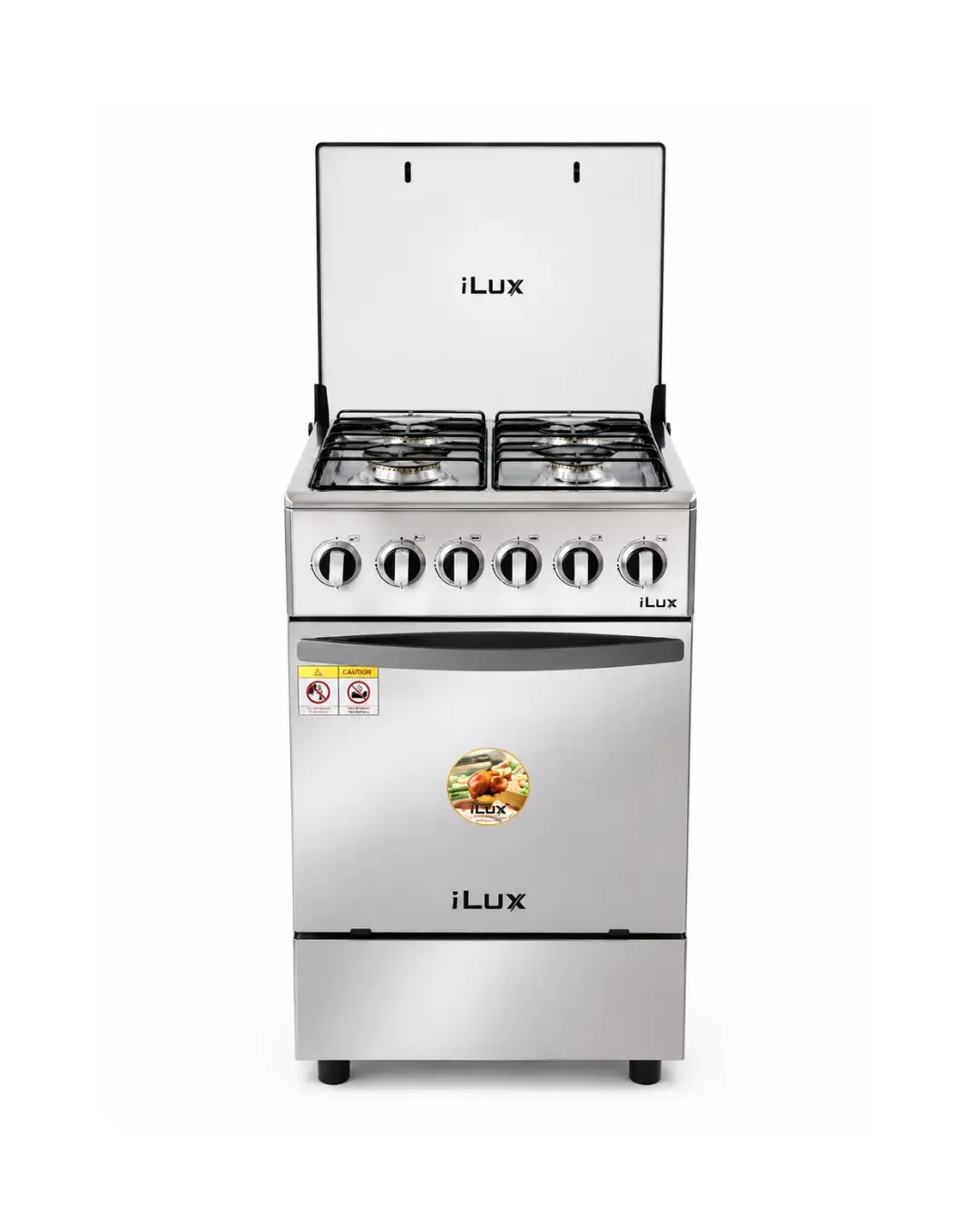 ILUX Cuisinière à Gaz 4 Feux - LXG-60SS - Inox