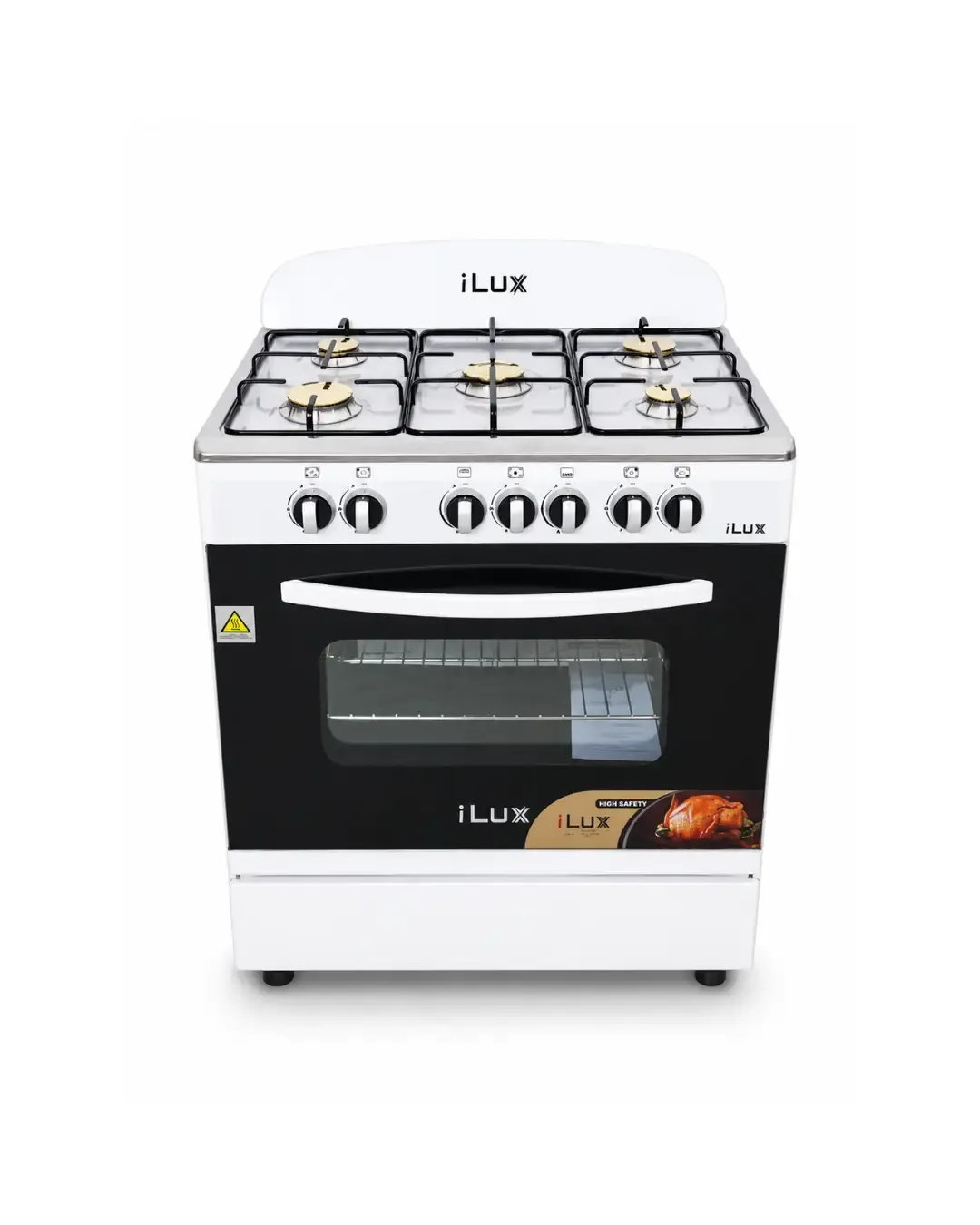 iLUX Cuisinière à Gaz 5 Feux - LXG-70W - Blanc