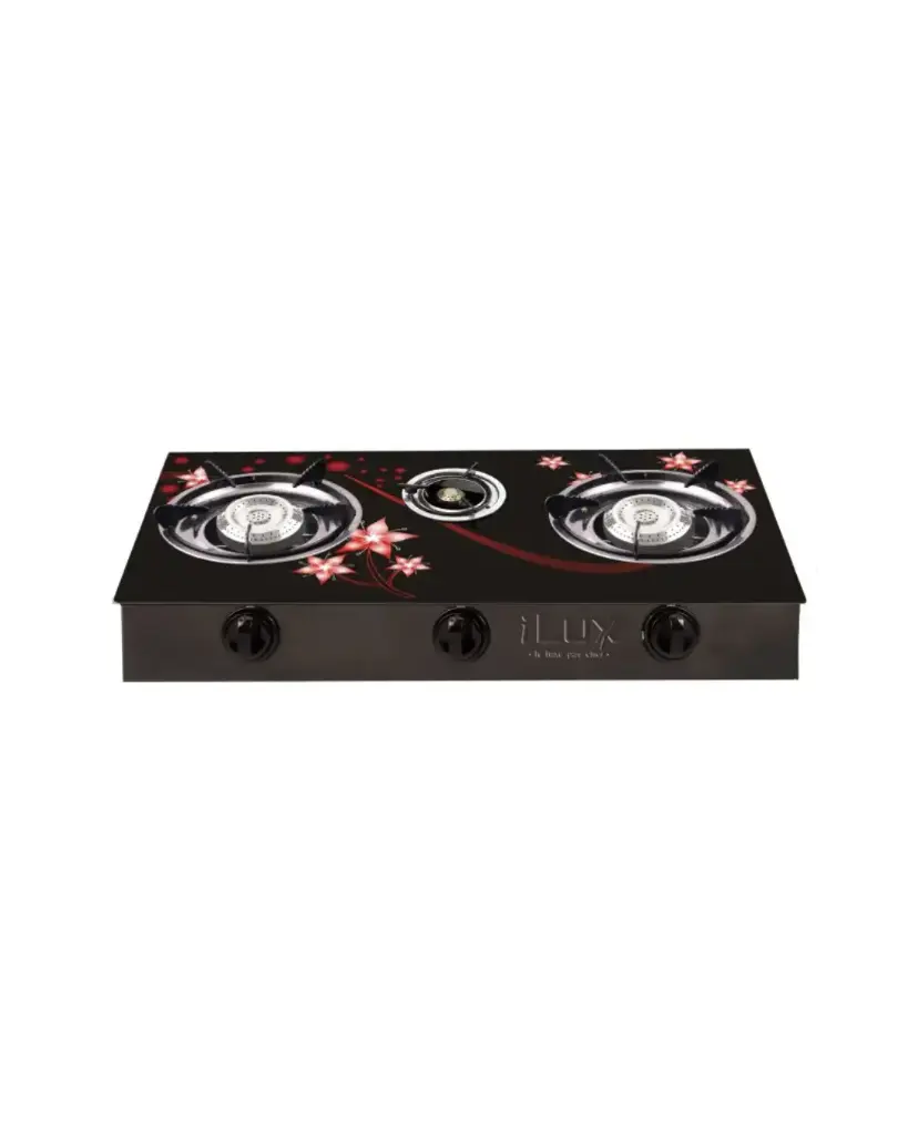 iLUX Cuisinière à Gaz - Réchaud 3 Feux - LXG-8413